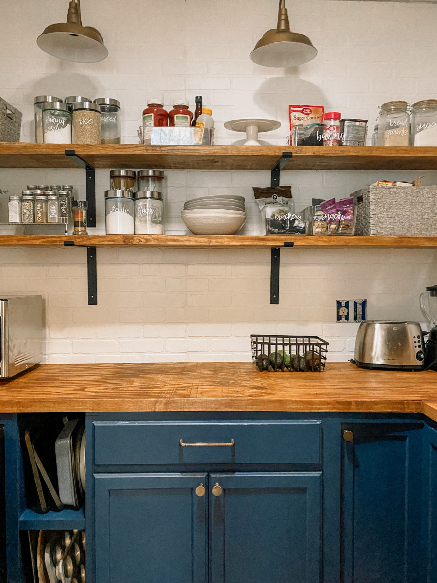 DIY Faux Butcher Block Countertop - Pennies for a Fortune