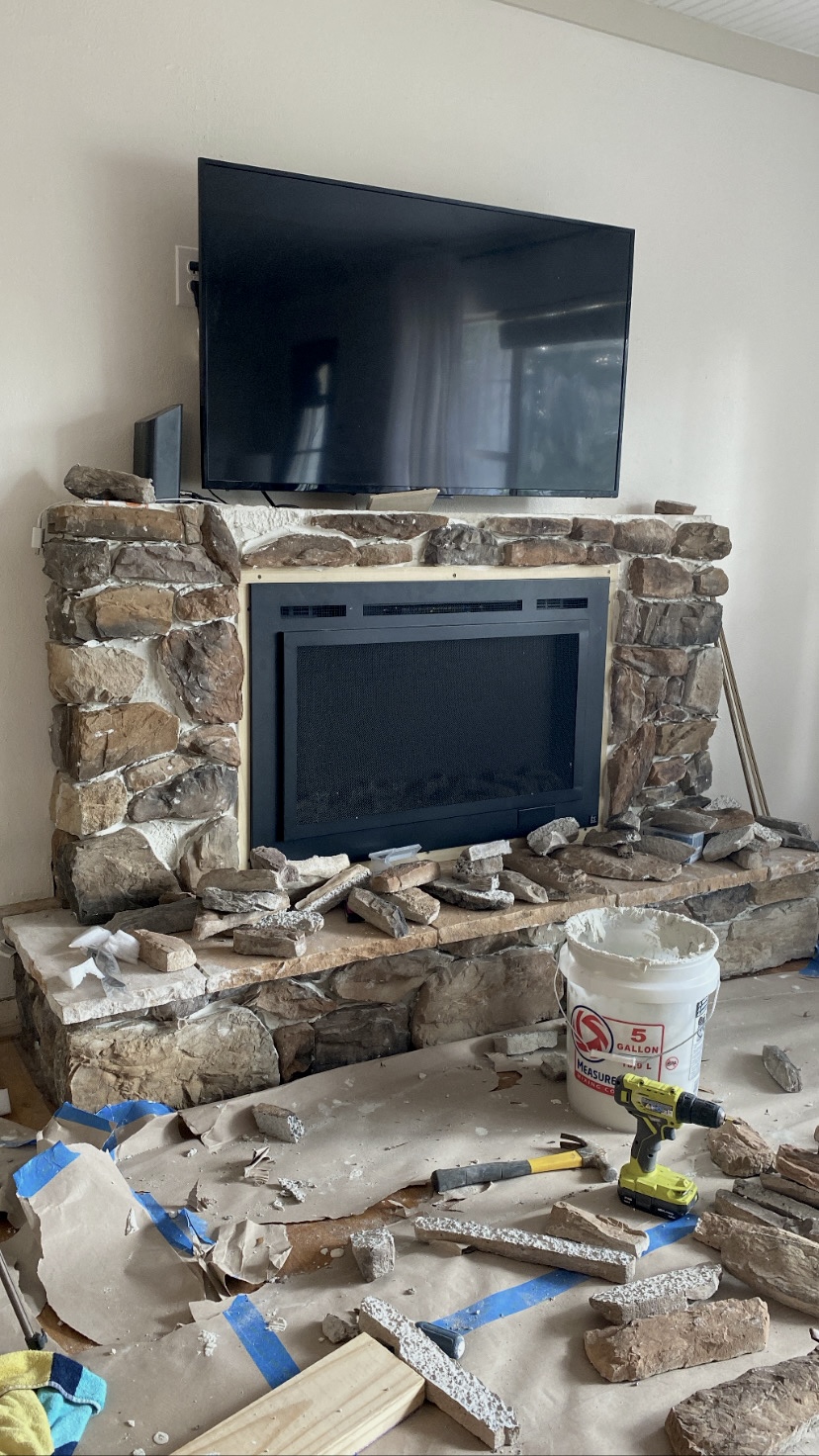 Stone Fireplace Paint Kit  Renovate Stone Fireplaces Quick and Easy